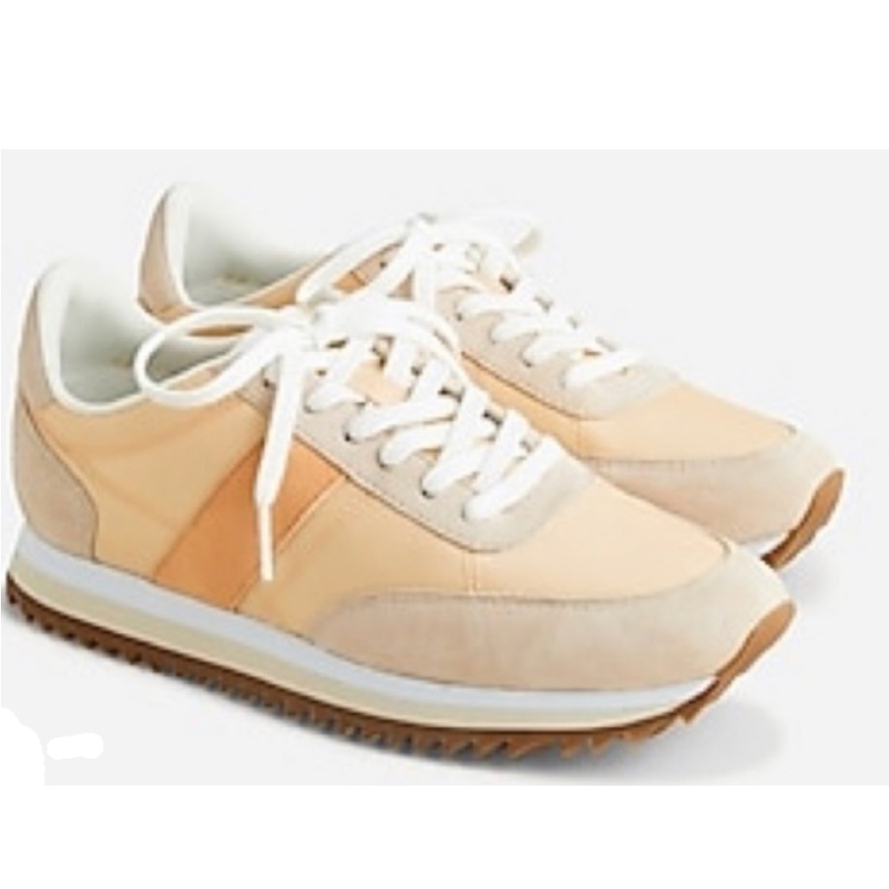 J Crew Trainer Colorblock in Peach Mango